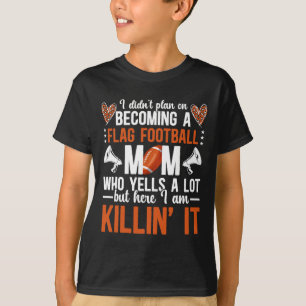 T-shirt Devenir Un Drapeau Football Maman D'Un Drapeau Foo