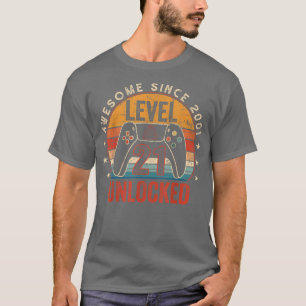 T-shirt Déverrouillé Niveau 21 Magnifique Depuis 2001 21 A