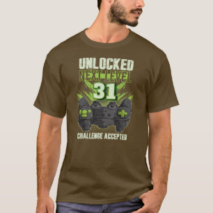 T-shirt Déverrouillé Niveau 31 Hommes Femmes Enfants Gamer