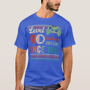 T-shirt Déverrouillé Niveau 40 Anniversaire 40 Anniversair