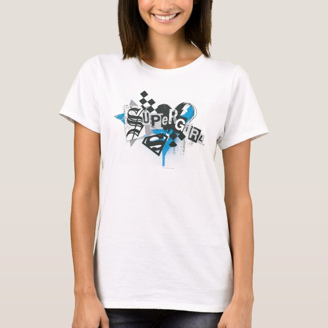 T-shirt Déversements et éclaboussures de supergirl (Devant)