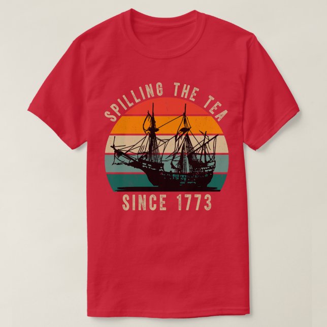 T-shirt Déverser Le Thé Depuis 1773 1 (Design devant)