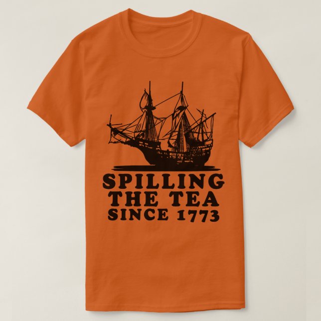 T-shirt Déverser Le Thé Depuis 1773 3 (Design devant)