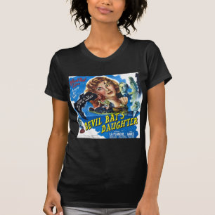 T-shirt Devil Bat's Daughter, poster de film d'horreur vin