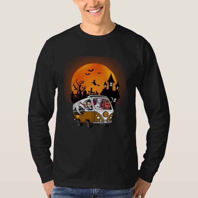 T-shirt Devil Ghost Skeleton Dracula Grim Reaper Halloween (Devant)