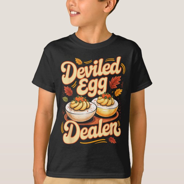 T-shirt Deviled Egg Er Funny Retro Thanksgiving Food Quote (Devant)