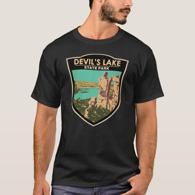 T-shirt Devil's Lake State Park Porte du Wisconsin Devils (Devant)