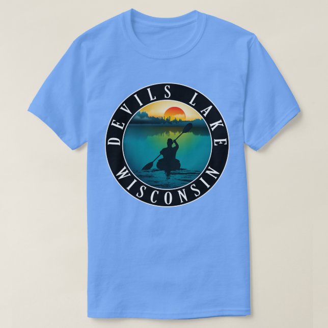 T-shirt Devils Lake Wisconsin Kayaking (Design devant)