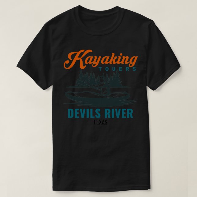 T-shirt devils river texas kayak tours canoë (Design devant)