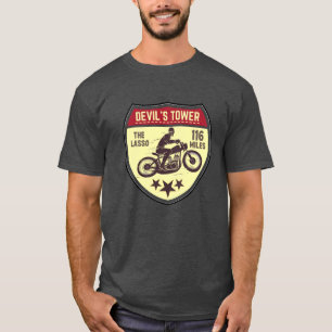 T-shirt Devil's Tower Road - la route de la moto lasso