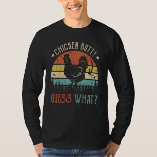 T-shirt Devinez Ce Beurre De Poulet Plaisanterie Retro Vin