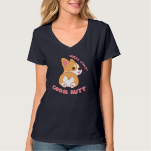 T-shirt Devinez Ce Corgi Butt Funny Dog Lover Cadeau