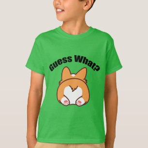 T-shirt Devinez Ce Corgi Butt Humour Enfants
