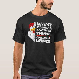 T-shirt Devinez l'aile de poulet  Blagues sur les poules M
