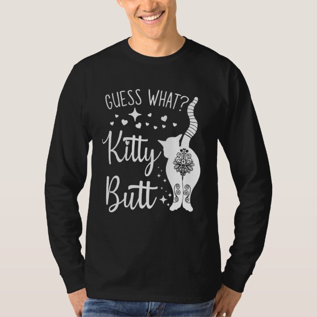 T-shirt Devinez quel Butt Mandala Chat Kitten Propriétaire (Devant)