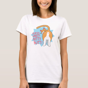 T-shirt Devinez Quel Kitty Butt ! Amoureux des chats drôl