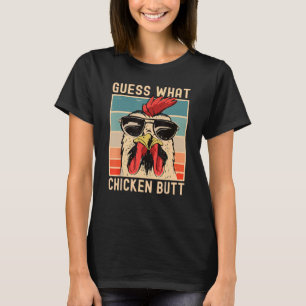 T-shirt Devinez quel poulet Butt Funny mème de poulet poul