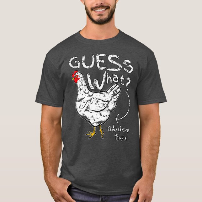 T-shirt Devinez quel poulet Vintage (Devant)