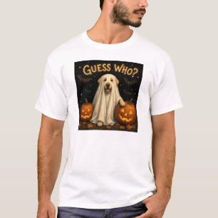 T-shirt Devinez qui? Design de chien labrador fantôme Hall