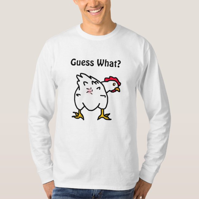 T-shirt Devinez Quoi ? Beurre de poulet drôle Humoristique (Devant)
