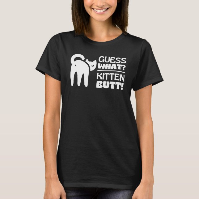 T-shirt Devinez quoi cul de chat  Chatons Cul de chat Chat (Devant)