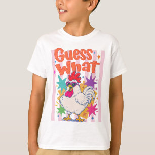T-shirt Devinez quoi Cul de poulet Drôle Rétro Poulet 
