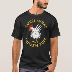 T-shirt Devinez quoi Style Rétro Croupion de Poulet