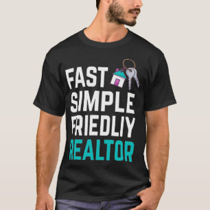 T-shirt Devis d'agent immobilier rapide, simple, amical po