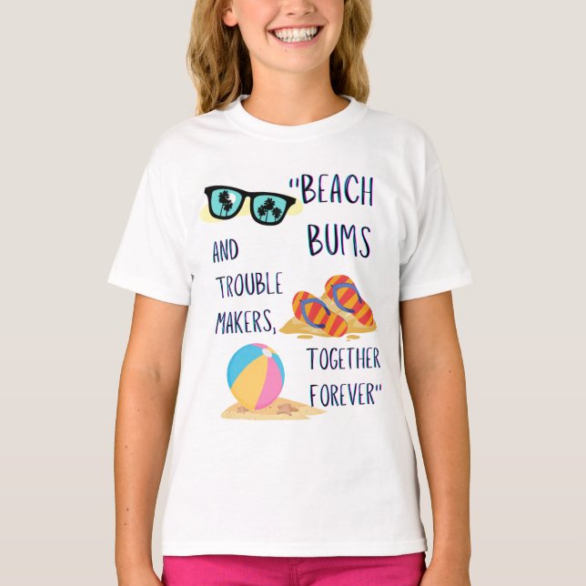 T-shirt devis de jour de plage (Devant)