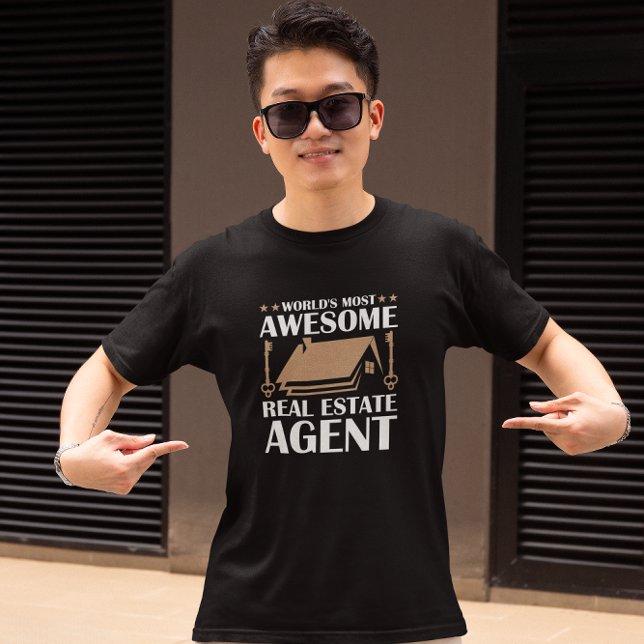 T-shirt Devis de l'agent immobilier amusant (awesome real estate agent realtor t shirt)