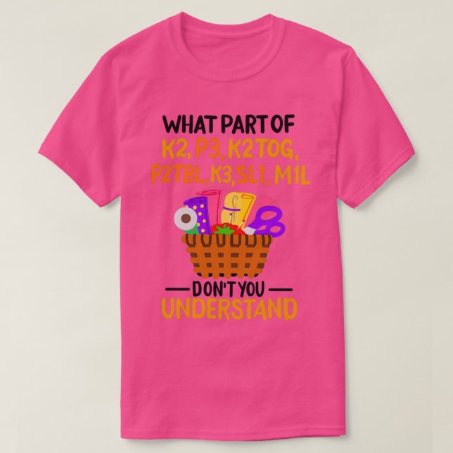 T-shirt Devis de Tricot amusant tricot (Design devant)