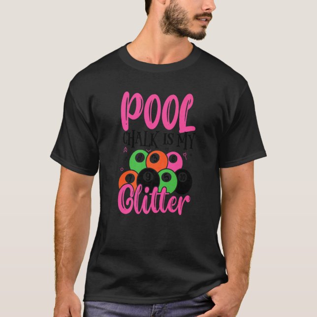 T-shirt Devis sarcastique du joueur de balle de piscine (Devant)