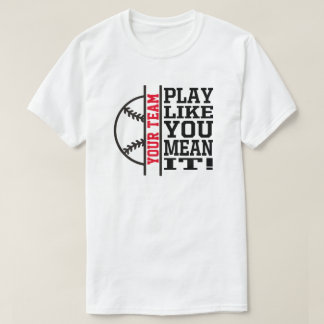 T-shirt Devise de l'équipe de baseball sur mesure