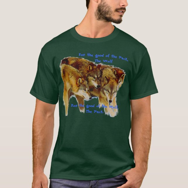 T-shirt Devise de meute de loups (Devant)