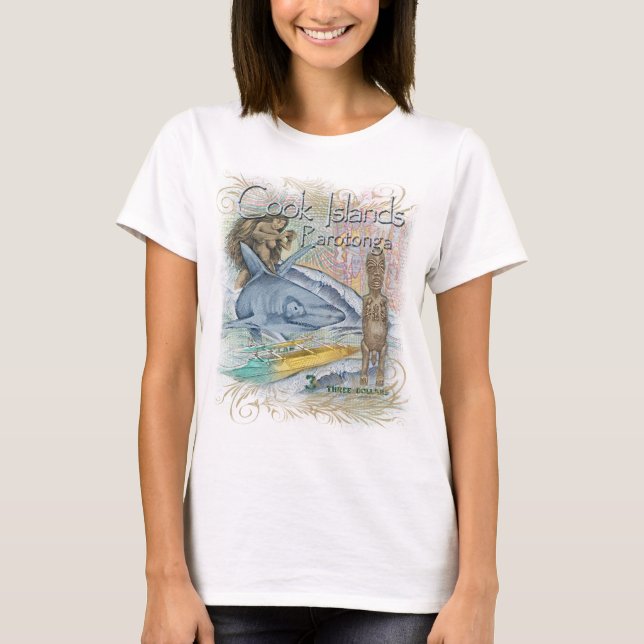 T-shirt Devise d'île Cook (Devant)