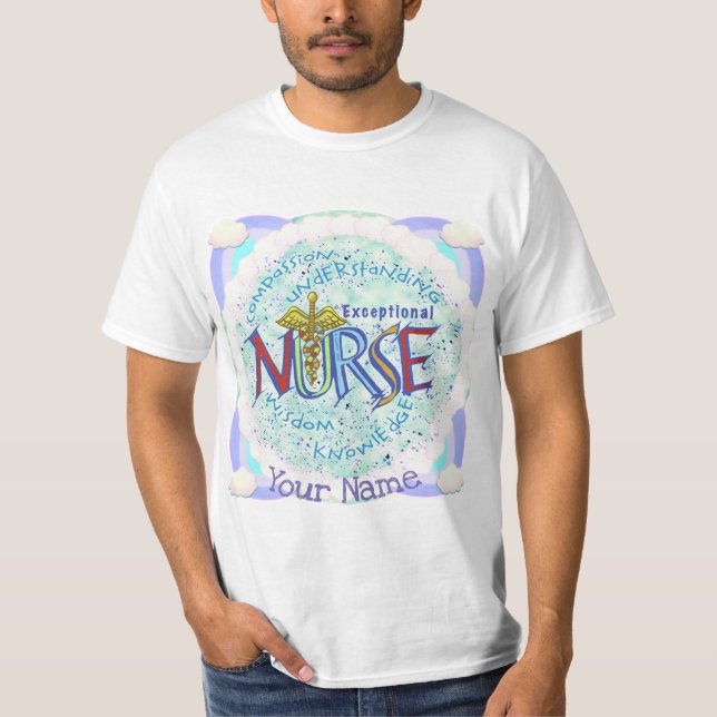 T-shirt Devise d'infirmière exceptionnelle (Devant)