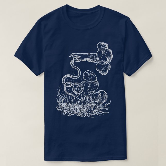 T-shirt Dévise Hroques Le Serpent blanc (Design devant)