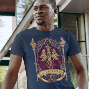 T-shirt Devise personnelle et armoiries Homme d'action