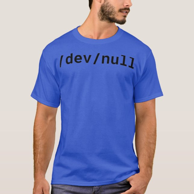 T-shirt devnull Funny Black Tet Design pour LinuUni (Devant)