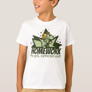 T-shirt Devoirs : le véritable événement d'extinction