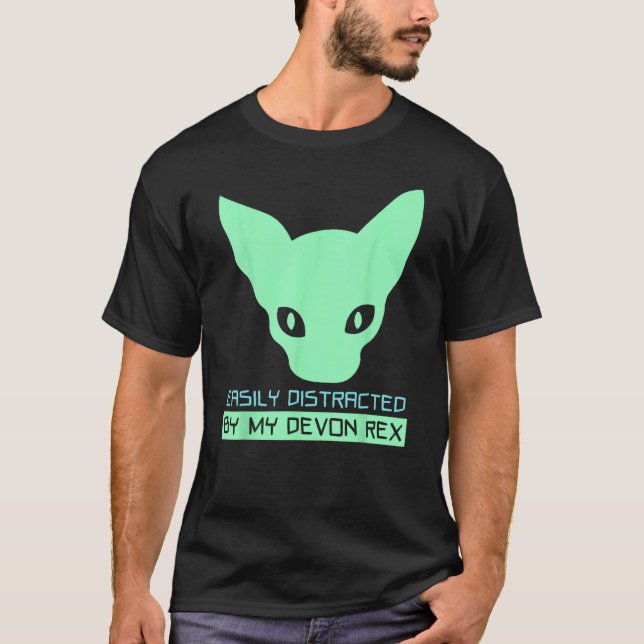 T-shirt Devon Rex Cat (Devant)