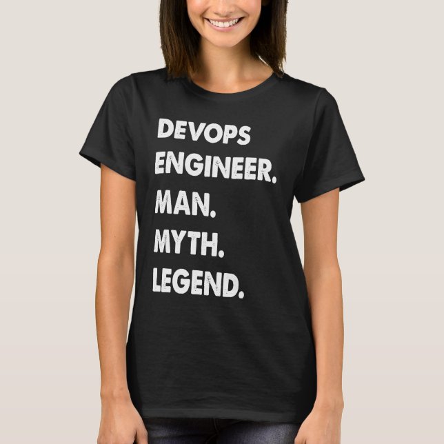T-shirt Devops Ingénieur Homme Mythe Légende (Devant)