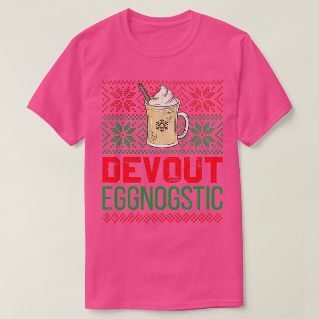T-shirt Devout Eggnostic Funny Eggnog Design pour Oeuf Nog (Design devant)