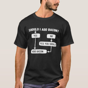 T-shirt Devrais-je ajouter un diagramme de flux Bacon