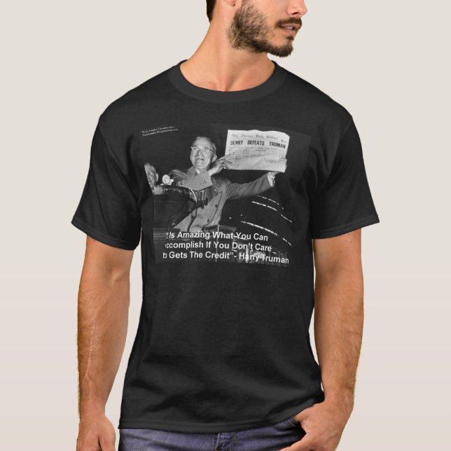 T-shirt Dewey Beats Truman Funny Cadeaux Boutons Tee - shi (Devant)