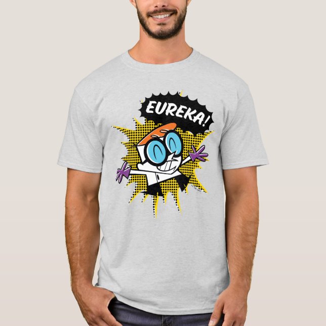 T-shirt Dexter "Eureka !" Graphique de légende à demi-tein (Devant)