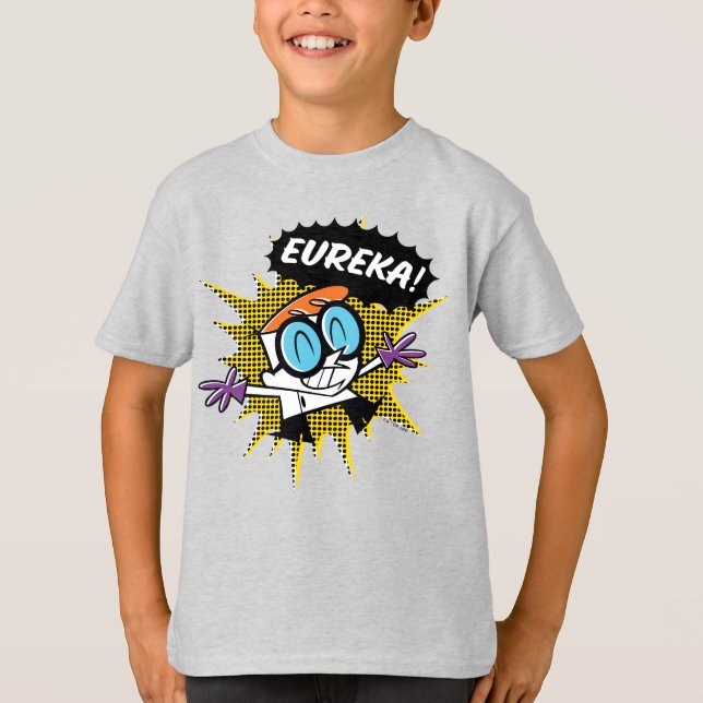 T-shirt Dexter "Eureka !" Graphique de légende à demi-tein (Devant)