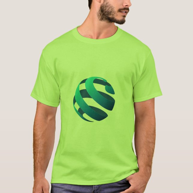 T-shirt dézine du logo de la Terre (Devant)