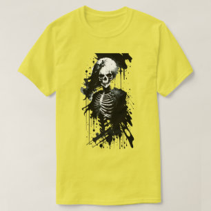 T-shirt d'Halloween en écorce de squelette