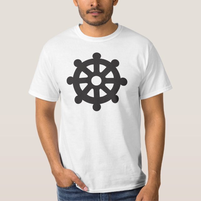 T-shirt Dharmacakra, Dharmachakra, "roue de Dharma " (Devant)